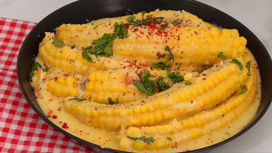 طرز تهیه بلال آب پز با سس مخصوص|طرز تهیه ذرت مکزیکی بازاری|ذرت مکزیکی