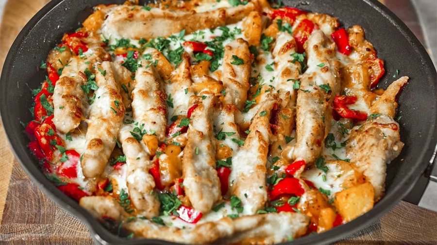 یک غذای خوشمزه و ساده با سینه مرغ برای شام! سریع، راحت و فوق العاده خوش طعم!